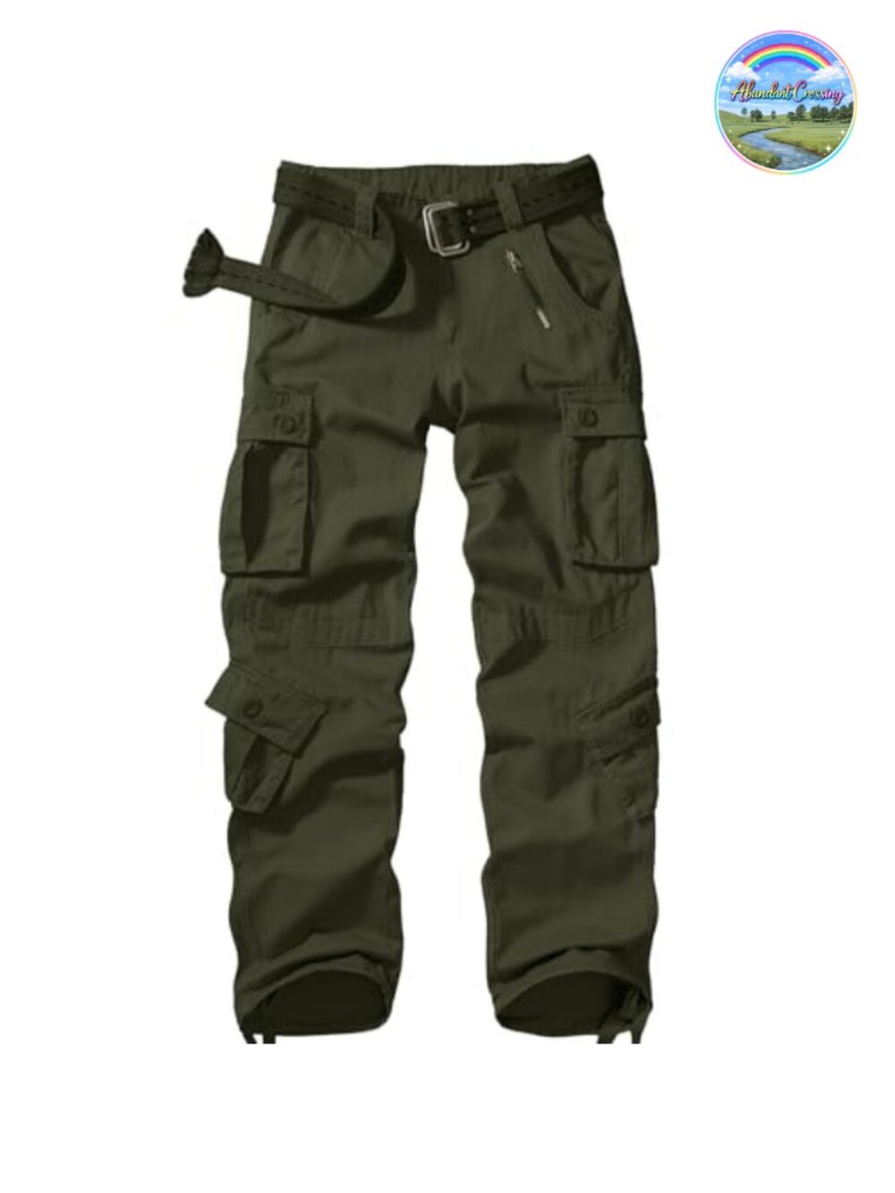Men's Camo Cargo Tactical Ripstop Work Pants Loose Fit Straight Leg